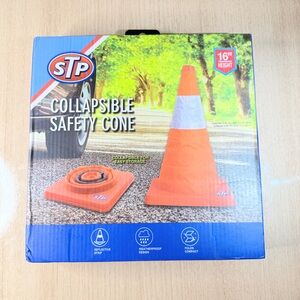STP Collapsible Safety Cone 16 in Orange Expandable